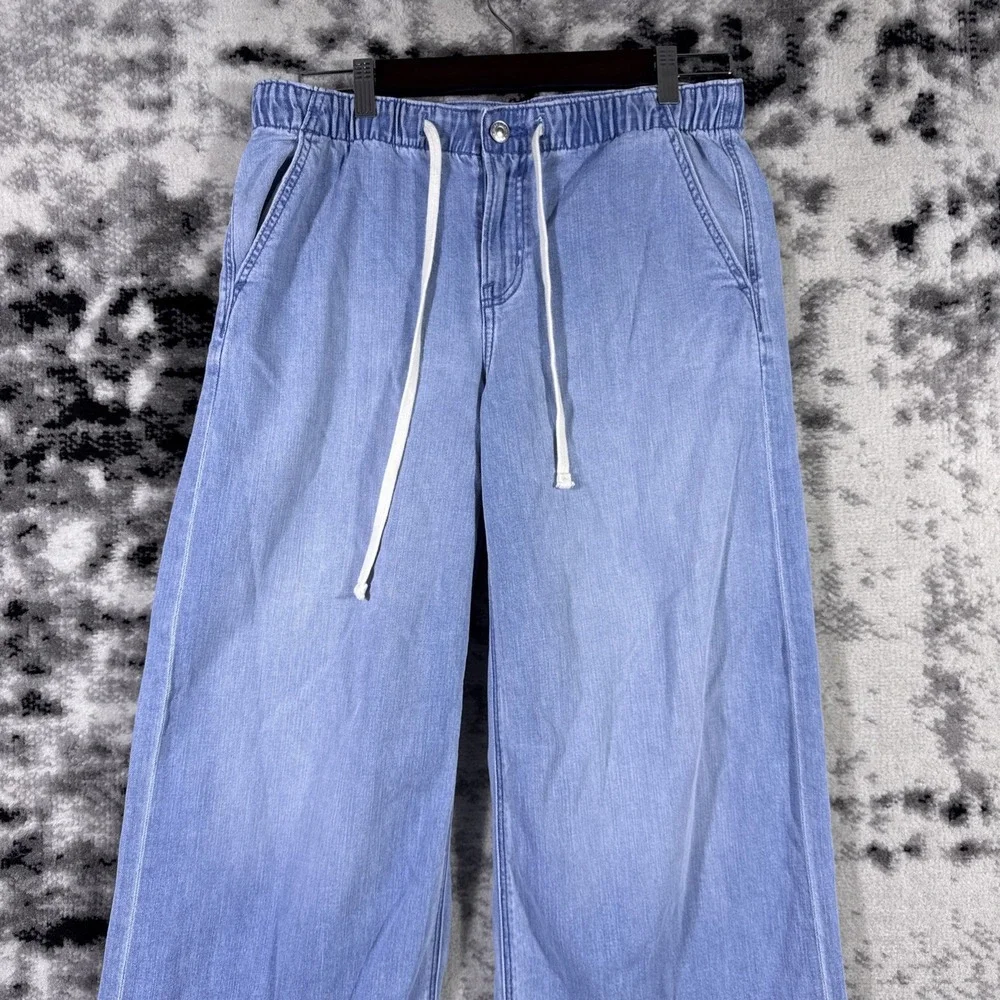American Eagle‎ Jeans Womens Size Small Wide Leg Drawstring Hippie Boho Stretch